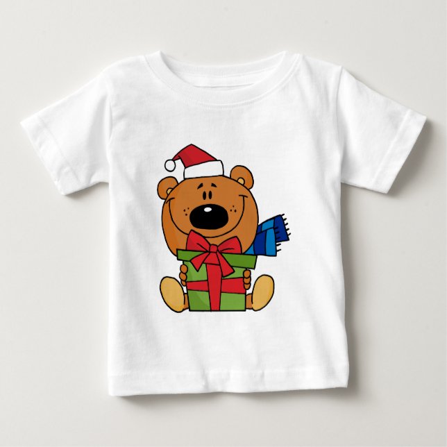 Ours avec cadeau T-shirts et cadeaux de vacances (Devant)