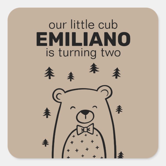 Ours avec Cravate à cou, Stickers (Devant)