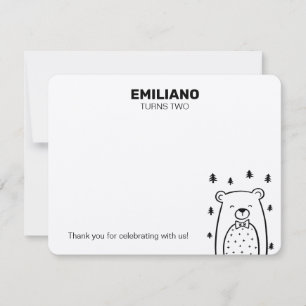 Ours avec Cravate de la cordes, Cartes pour notes