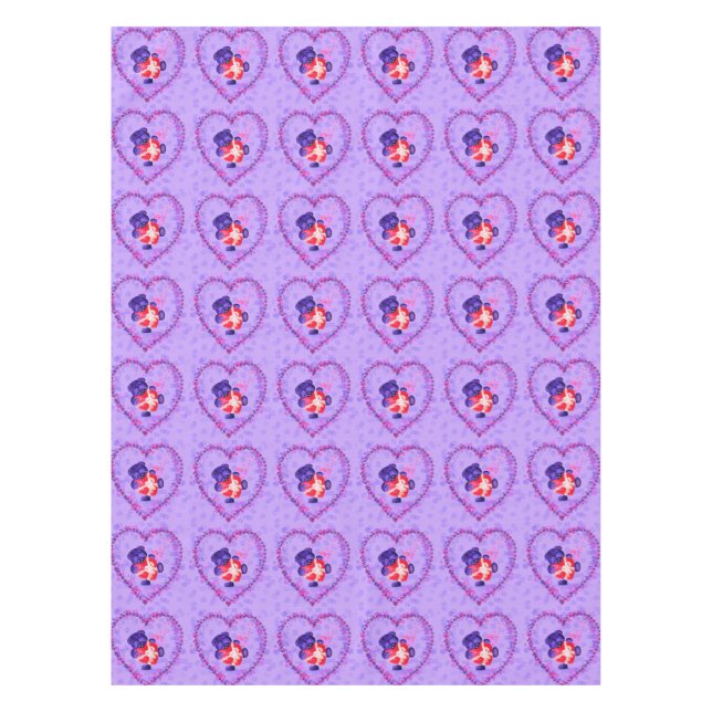 Ours avec des dons de coeur Nappe (Devant)