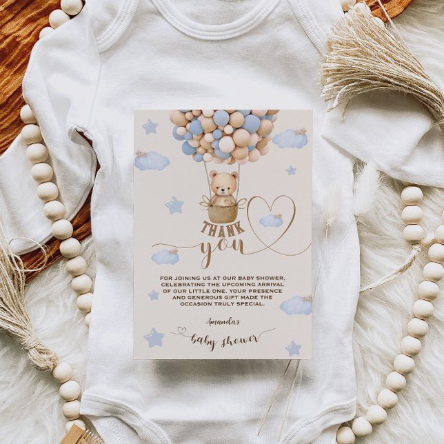 Ours Ballons Bearly Wait Garçon douche Merci (Créateur téléchargé)