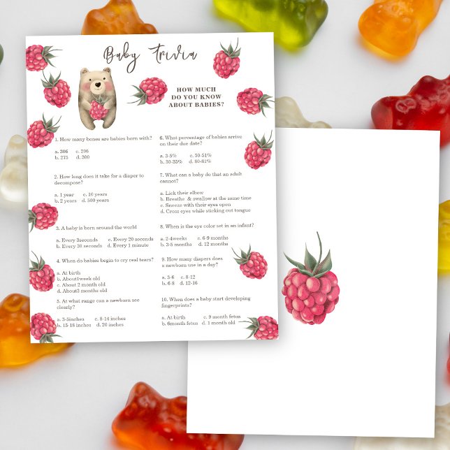 ours - Bébé Trivia | Jeu Baby shower (Créateur téléchargé)