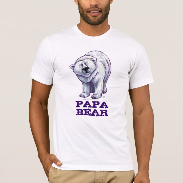 Ours blanc, le T-shirt léger des hommes d'ours de (Devant)