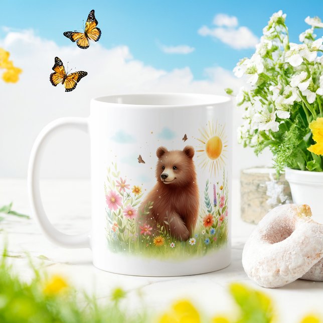 Ours Brown de l'aquarelle de printemps - Mug d'enf (Créateur téléchargé)