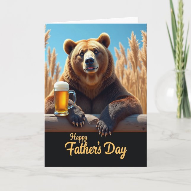 Ours Carte Douce pour la Fête des Pères (Devant)