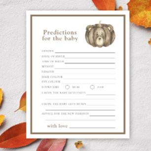 Ours Citrouille d'automne - prédictions et conseil