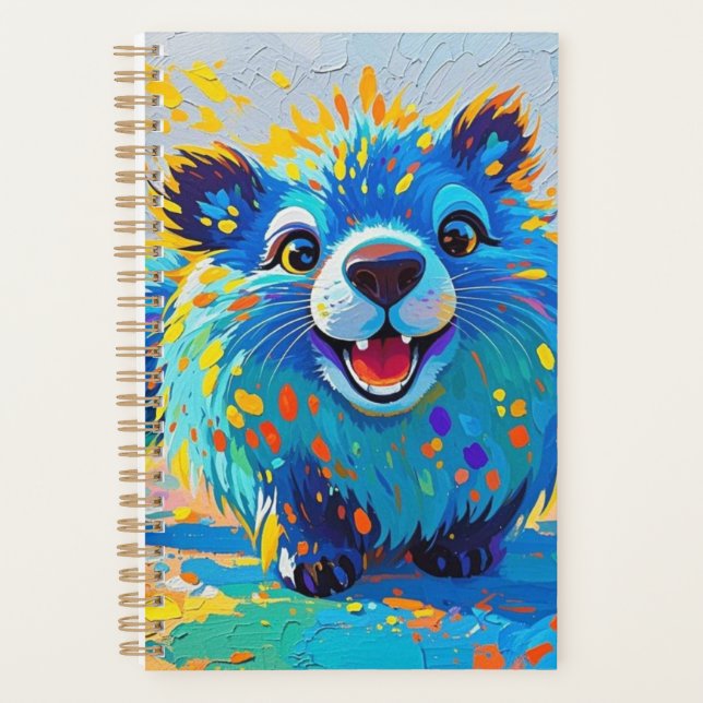 Ours coloré dessin animal abstrait (Devant)