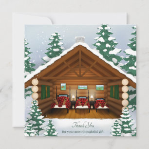 Ours couché Famille Cosy Carte pour notes d'hiver