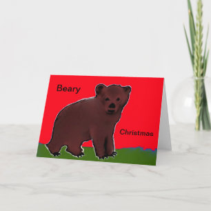 Ours CUB de carte de voeux de Noël de Beary