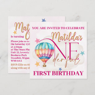 Ours dans des invitations personnalisées de ballon