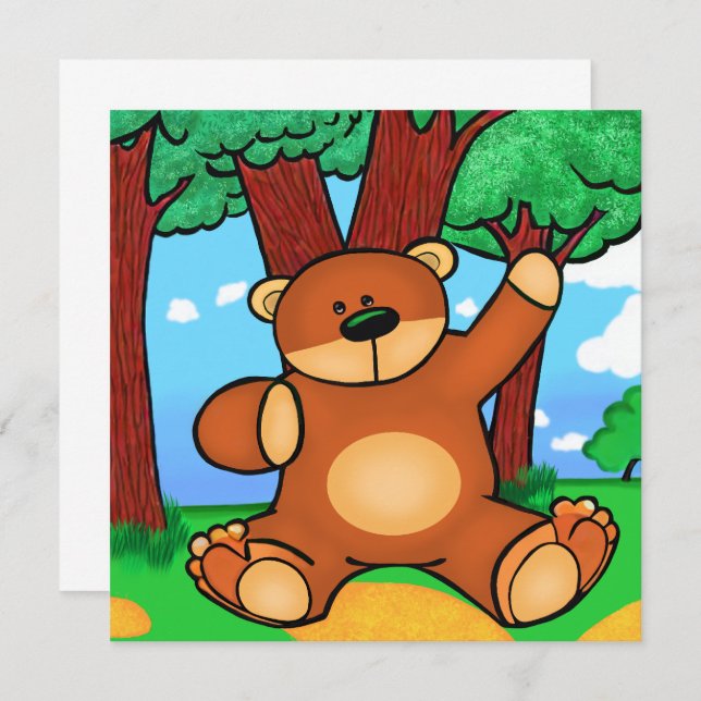 Ours dans la prairie - Bear in grassland (Devant / Derrière)