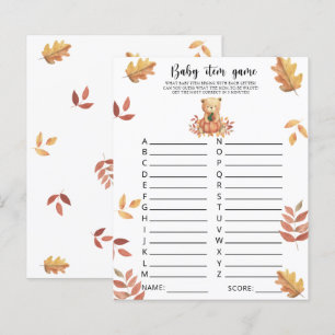 Ours d'automne - Jeu d'article pour bébé. Jeu baby
