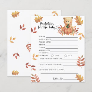 Ours d'automne - prédictions et conseils pour bébé