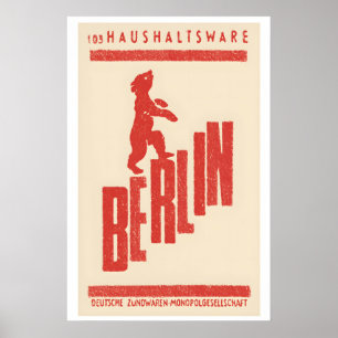 Ours de Berlin impression d'étiquette de boîte d'a