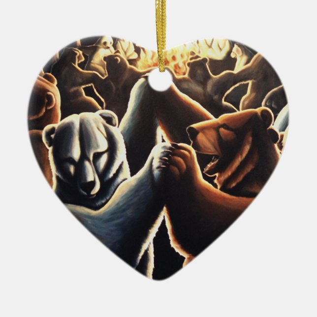 Ours de danse Ornement Multicultural Love Cadeaux (Devant)