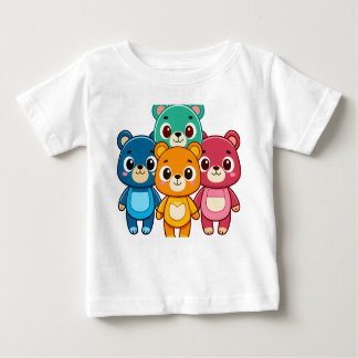 Ours de dessin coloré - Joli T-shirt pour enfants