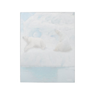 Ours de glacier - Bloc-notes de 11 po x 8,5 po