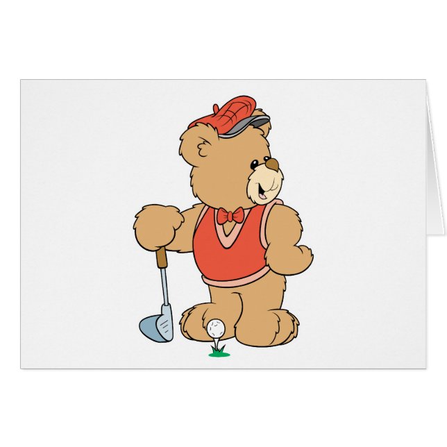 Ours de golf mignon (Devant horizontal)