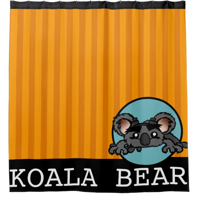 OURS DE KOALA CUTE AVEC RIDEAU DE DOUCHE STRIPE (Devant)