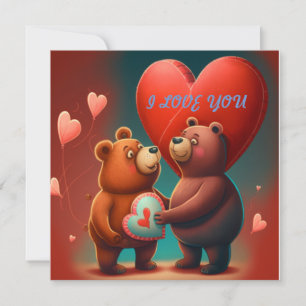 Ours de la Saint-Valentin en dessin animé