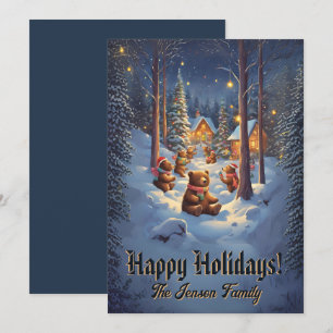 Ours de Noël 13, Joyeux Fêtes, Carte de Noël