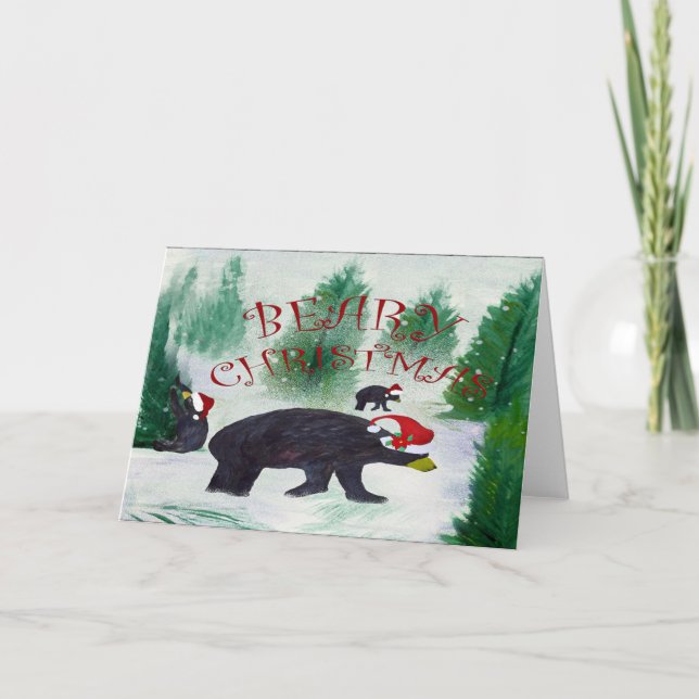 Ours de Noël Cartes de vacances (Devant)