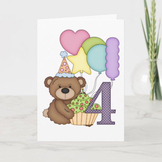 Ours De Nounours Avec Carte D Anniversaire Zazzle Fr