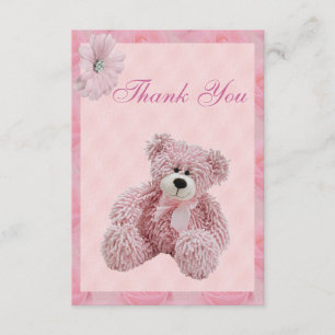 Ours de nounours et baby shower roses de Merci de