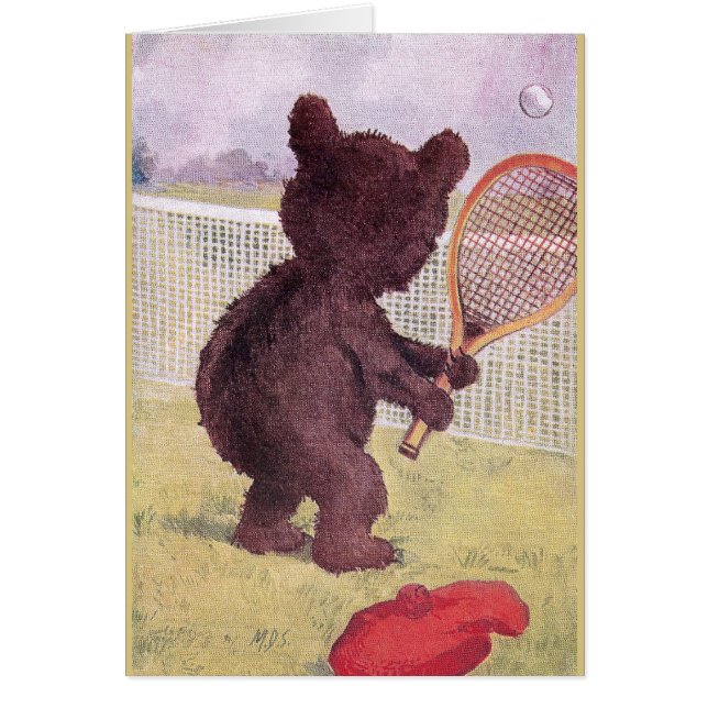 Ours de nounours jouant au tennis (Devant)