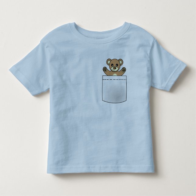Ours de nounours mignon de poche - T-shirt léger (Devant)
