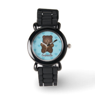 Ours de nounours personnalisé avec la montre de