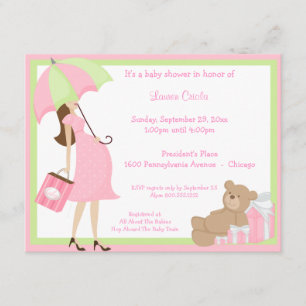 Ours de nounours Shoping et invitation rose de