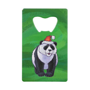Ours de panda à Santa Hat sur Vert