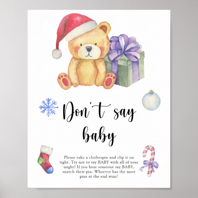 Ours d'hiver - N'appelle pas bébé Poster (Devant)