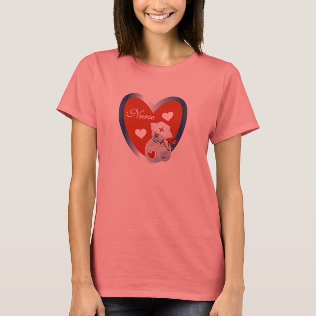 Ours d'infirmière avec le T-shirts et les cadeaux (Devant)