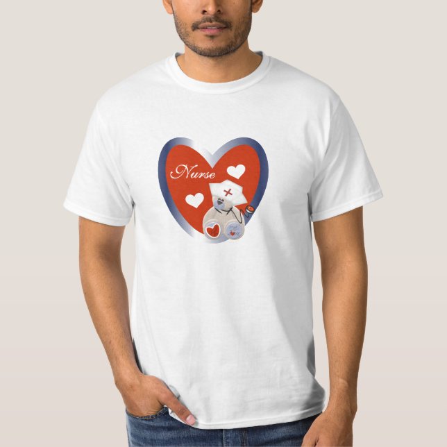 Ours d'infirmière avec le T-shirts et les cadeaux (Devant)