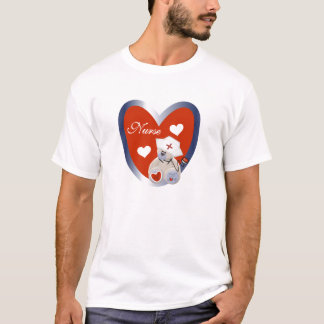 Ours d'infirmière avec le T-shirts et les cadeaux