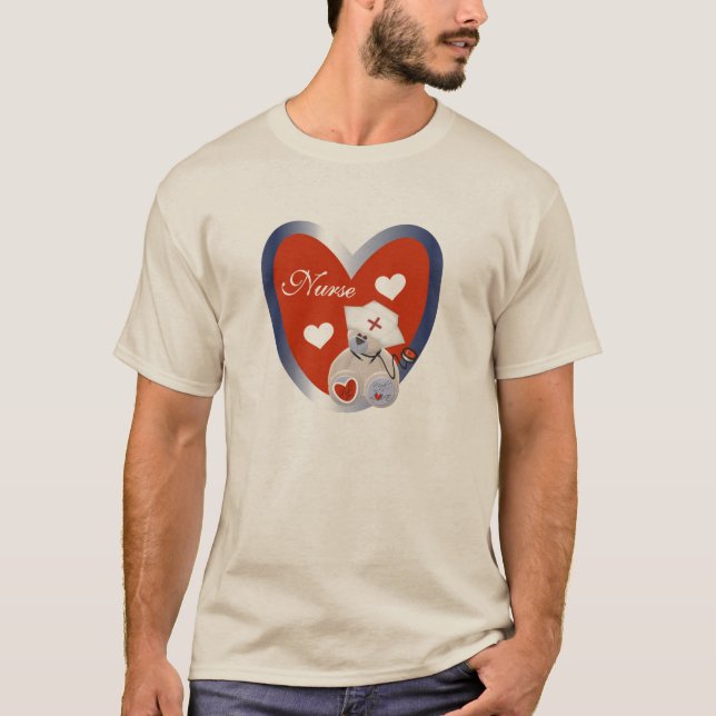 Ours d'infirmière avec le T-shirts et les cadeaux (Devant)