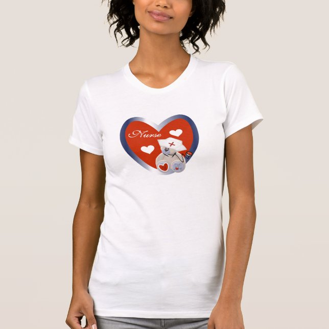 Ours d'infirmière avec le T-shirts et les cadeaux (Devant)