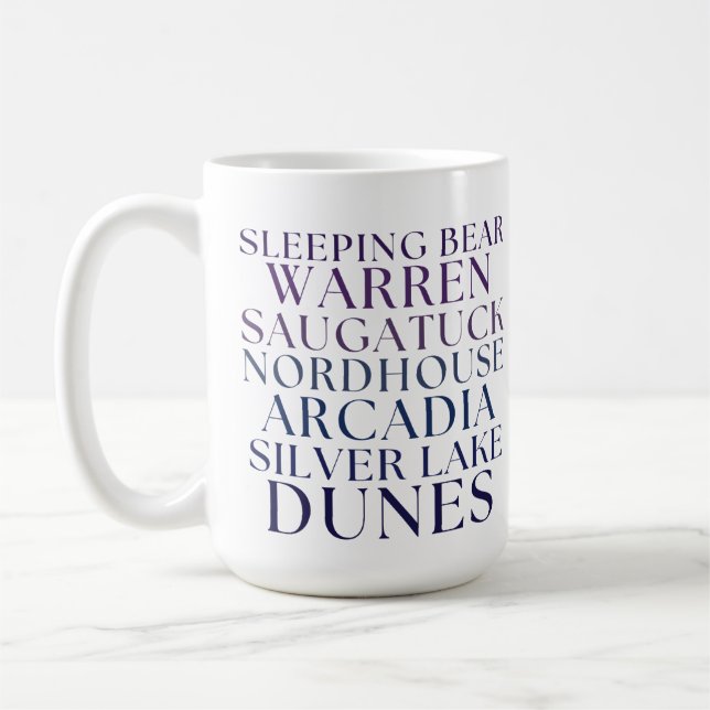 Ours dormant Michigan Dunes de sable Café Mug (Gauche)