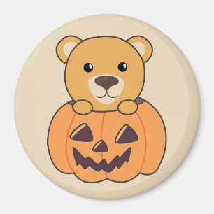 Ours En Citrouille Doux Ours Joyeux Aimant Hallowe