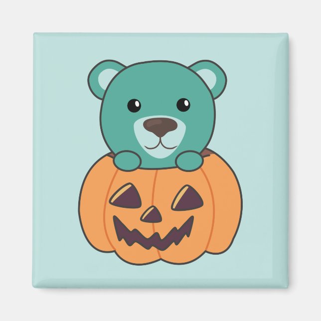 Ours En Citrouille Doux Ours Joyeux Aimant Hallowe (Devant)