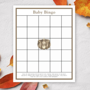 Ours en citrouille - Jeu de bingo pour Baby shower