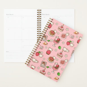 Ours en fraise et desserts mignons rose kawaii