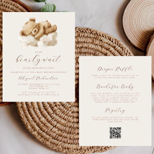 Ours en peluche à l'aquarelle budgétaire Code QR B