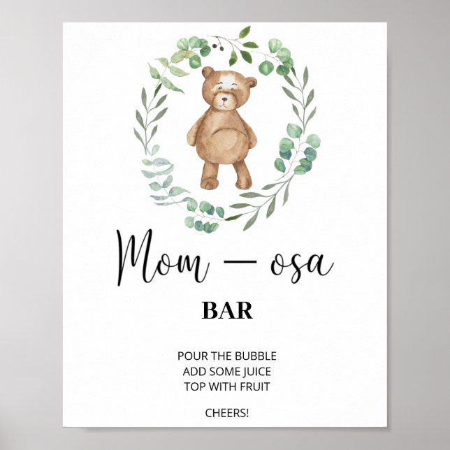 Ours en peluche \ Affiche Mon-osa bar (Devant)