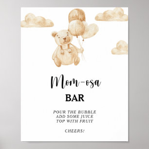 Ours en peluche \ Bar Mom-osa Affiche