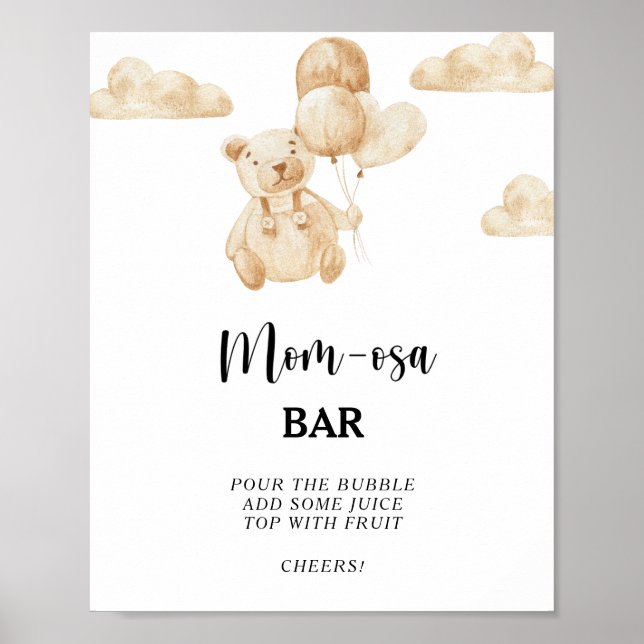Ours en peluche \ Bar Mom-osa  Affiche (Devant)