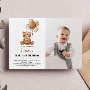 Ours en peluche Brown Anniversaire Invitation Ours