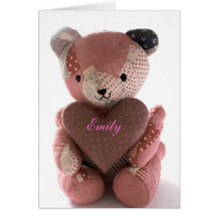 ours en peluche courbé au coeur de calico Emily